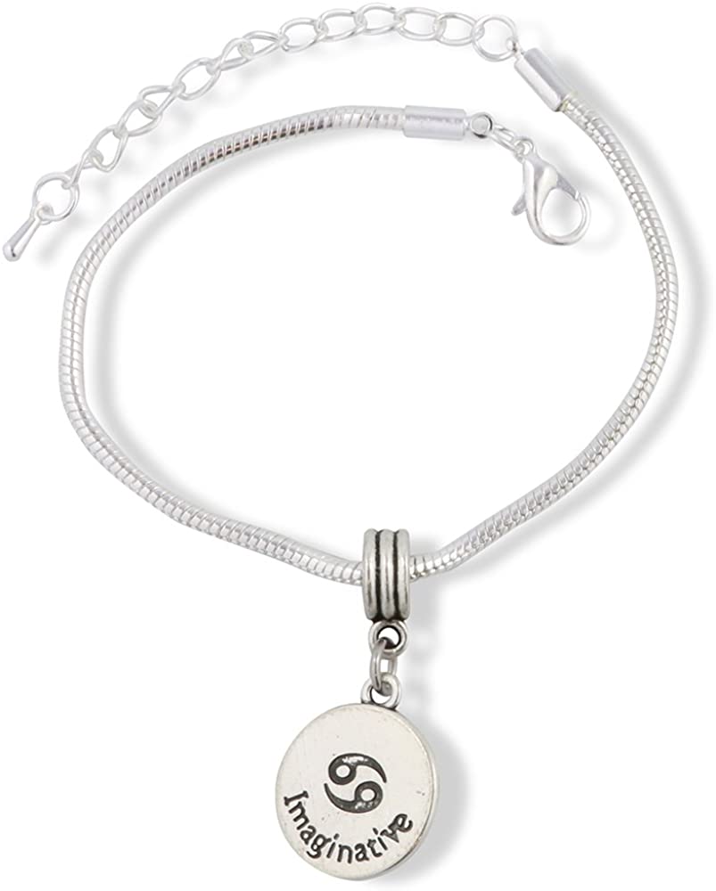 Emerald Park Jewelry Cancer Astrology Sign Snake Chain Charm Bracelet