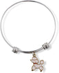 Emerald Park Jewelry Poodle with Red Collar Fancy Charm Bangle