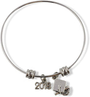 2018 Graduation Party Gifts for Her Bracelet Bangle Jewelry Charm Gift for Women Men Accessories Favors Class of 2018 Grad Gifts