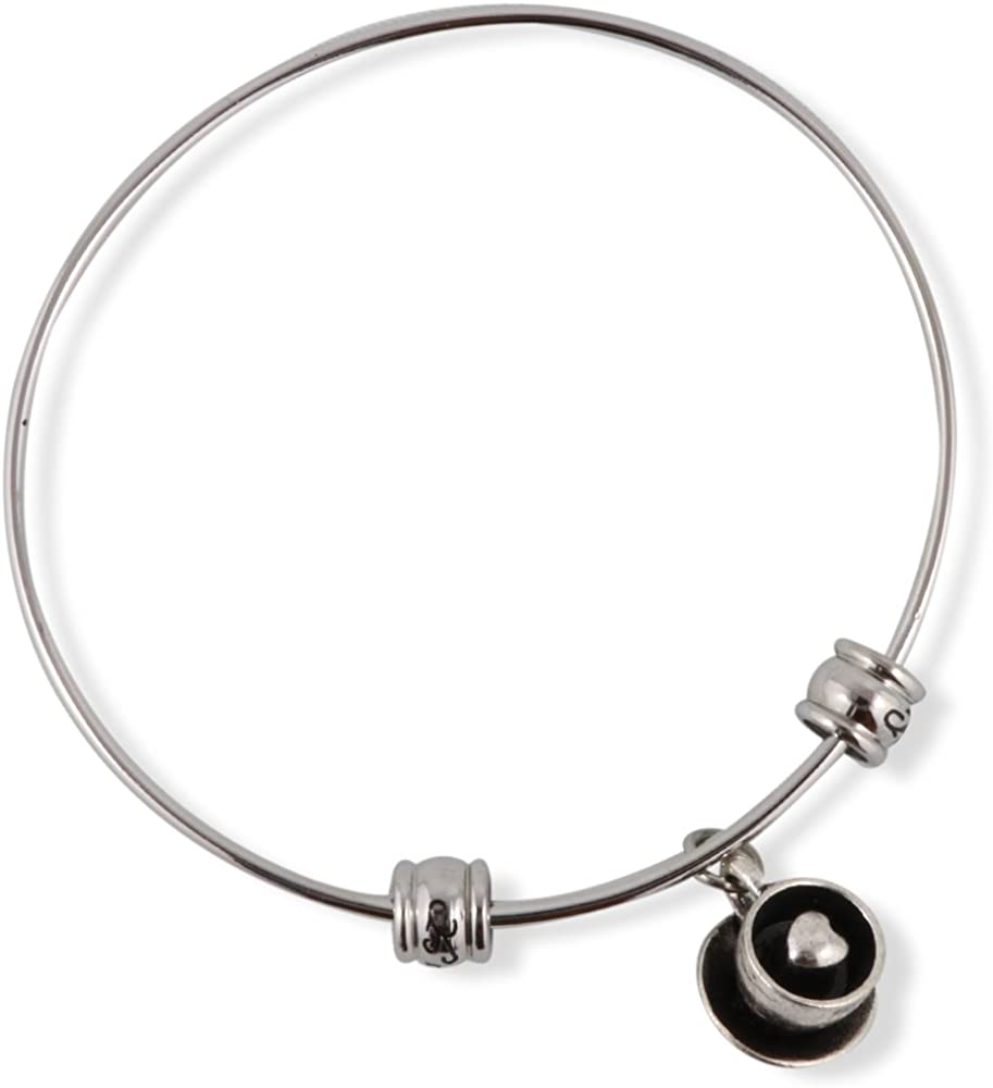 Coffee Cup with Heart Foam in Middle Fancy Bangle