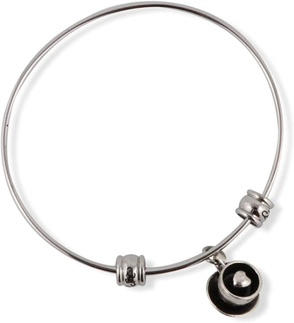 Coffee Cup with Heart Foam in Middle Fancy Bangle