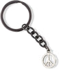 Peace Outline Charm Keychain
