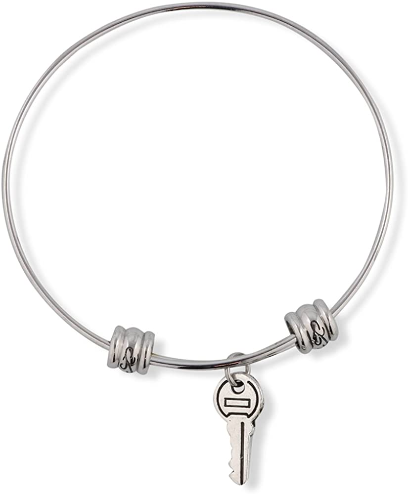 Emerald Park Jewelry Key Small Fancy Charm Bangle