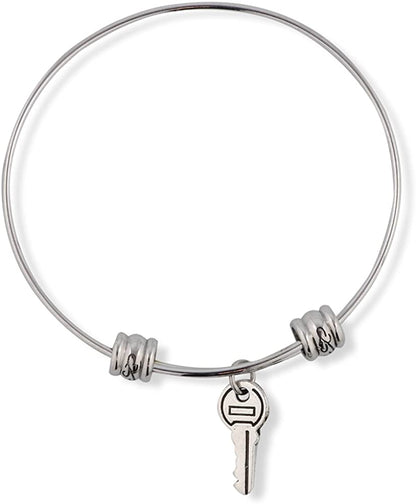 Emerald Park Jewelry Key Small Fancy Charm Bangle