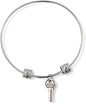 Emerald Park Jewelry Key Small Fancy Charm Bangle