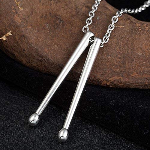 Drummer Necklace and Keychain | 100% Stainless Steel Drummer Gifts for Men a Great Drumline Necklace and Drum Major Charm makes Great Drummer Jewelry for Men and Women or Percussion Necklace for Men