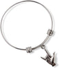 Sign Language ASL I Love You Charm Bracelet Bangle American Sign Language Stainless Steel Jewelry Gift for Men or Women