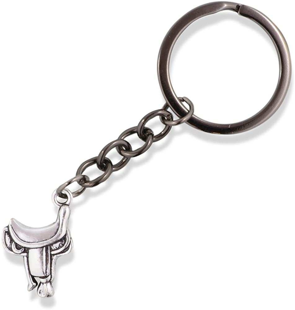 EPJ English Riding Horse Saddle Charm Keychain