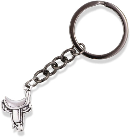 EPJ English Riding Horse Saddle Charm Keychain