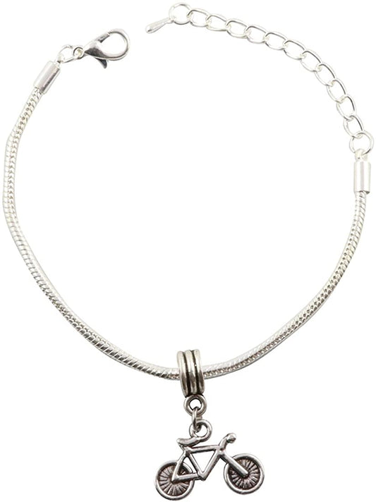 Bicycle Snake Chain Charm Bracelet