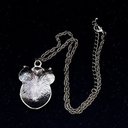 Black Owl with Yellow Eyes Charm Snake Chain Necklace