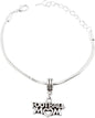 Emerald Park Jewelry Football Mom Snake Chain Charm Bracelet