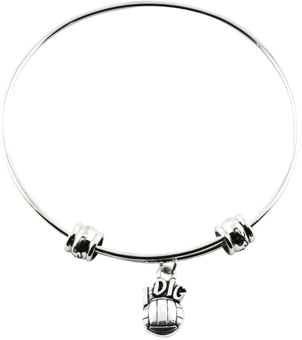I Dig Volleyball Fancy Bangle