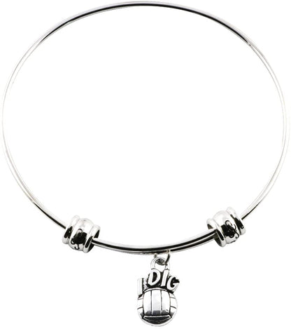 I Dig Volleyball Fancy Bangle