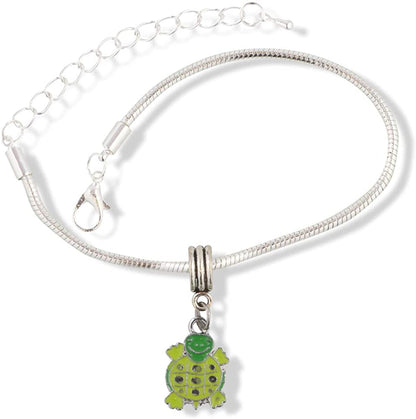 EPJ Two Tone Green Smiling Turtle Bracelet