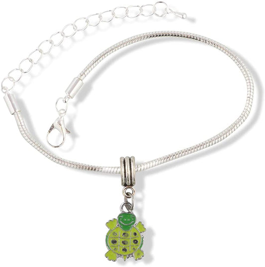 EPJ Two Tone Green Smiling Turtle Bracelet