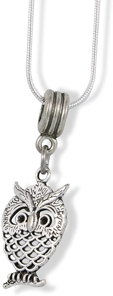 Emerald Park Jewelry Owl Charm Snake Chain Necklace