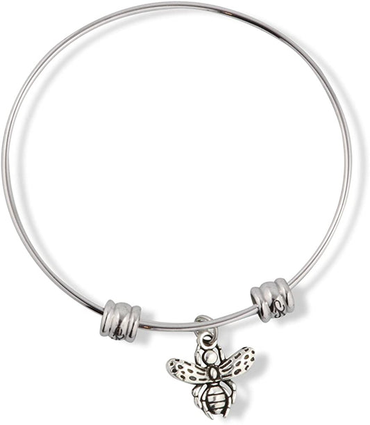 Emerald Park Jewelry Small Fly Insect Bug Fancy Charm Bangle