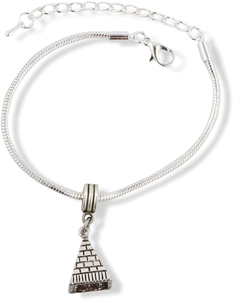 Emerald Park Jewelry Pyramid Snake Chain Charm Bracelet
