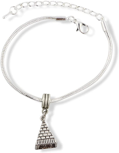Emerald Park Jewelry Pyramid Snake Chain Charm Bracelet