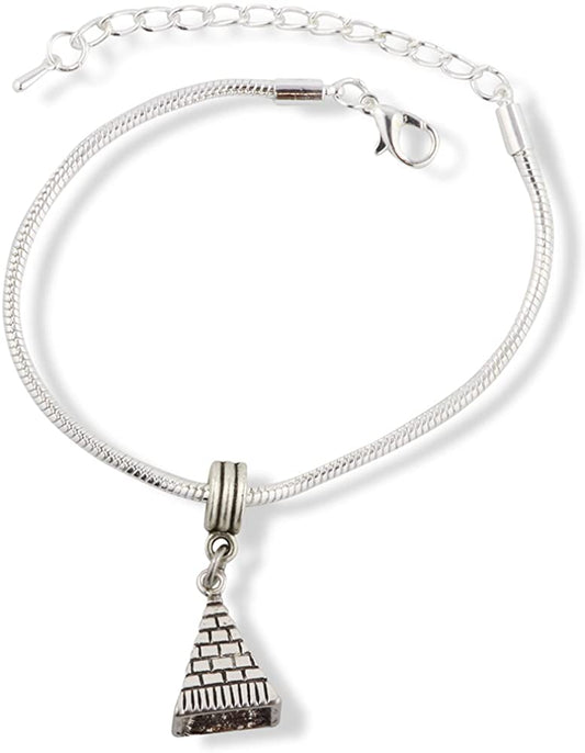 Emerald Park Jewelry Pyramid Snake Chain Charm Bracelet