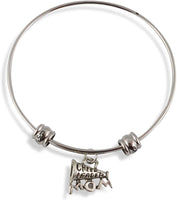 Cheer Leader Mom Megaphone Fancy Bangle