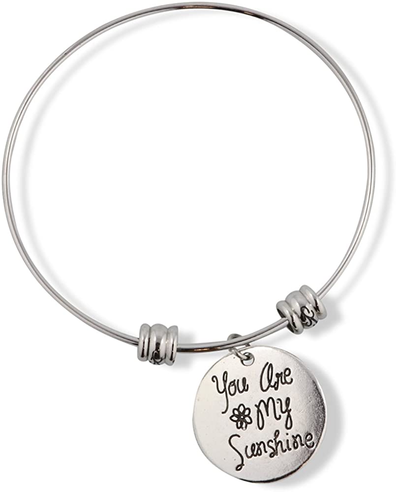 Emerald Park Jewelry You are My Sunshine Fancy Charm Bangle