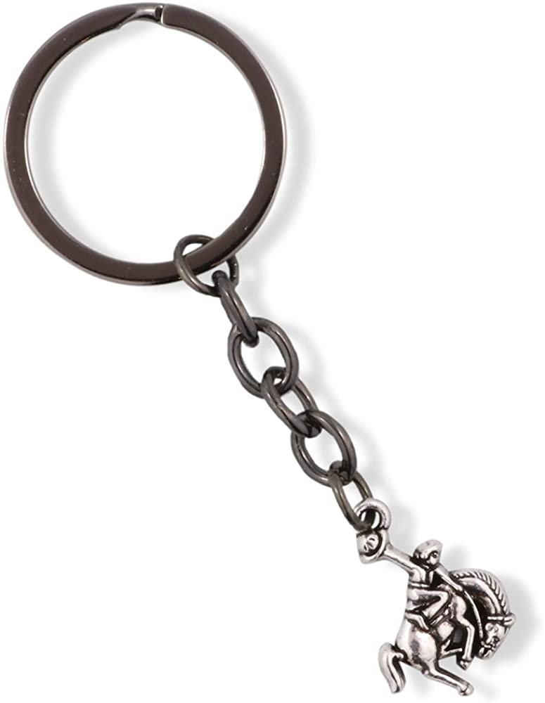 EPJ Bucking Bronco Rodeo Cowboy Charm Keychain