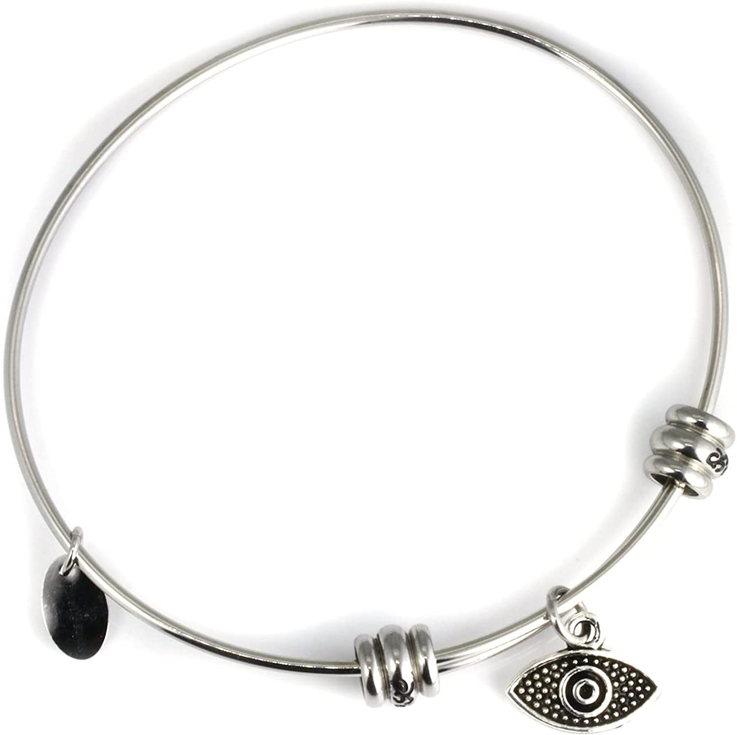 Evil Eye Jewelry | Evil Eye 100% Stainless Steel Gold and Silver Colored with Evil Eye Charms on an Evil Eye Pendant Great Protection Necklace or Protection from Evil Trendy Jewelry for Women