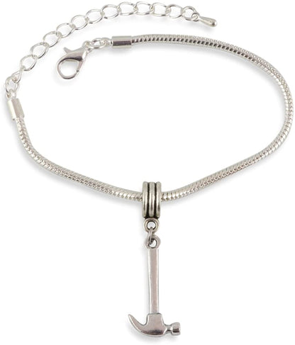 Hammer Bracelet | Gifts for A Proud Builder Carpenter Mom Jewelry Carpenter Gifts for Men Jewlry Working Tools Charm Mom Accessories Stuff Gift for Men Women Decor