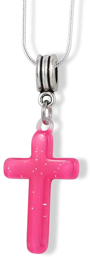 Emerald Park Jewelry Cross Plastic Charm Snake Chain Necklace