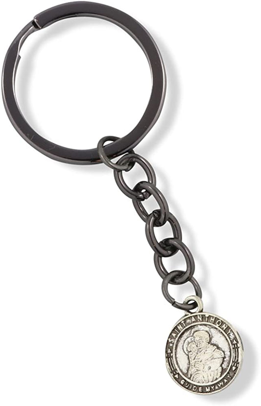 Emerald Park Jewelry Saint Anthony Keychain | Guide My Way Small Charm Keychain