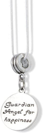 EPJ Guardian Angel for Happiness Charm Snake Chain Necklace