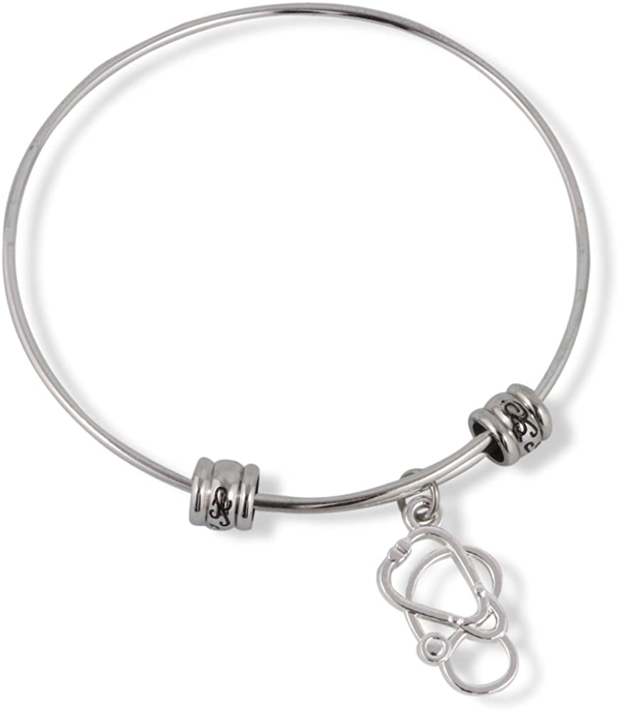 Emerald Park Jewelry Stethoscope Doctor Fancy Charm Bangle