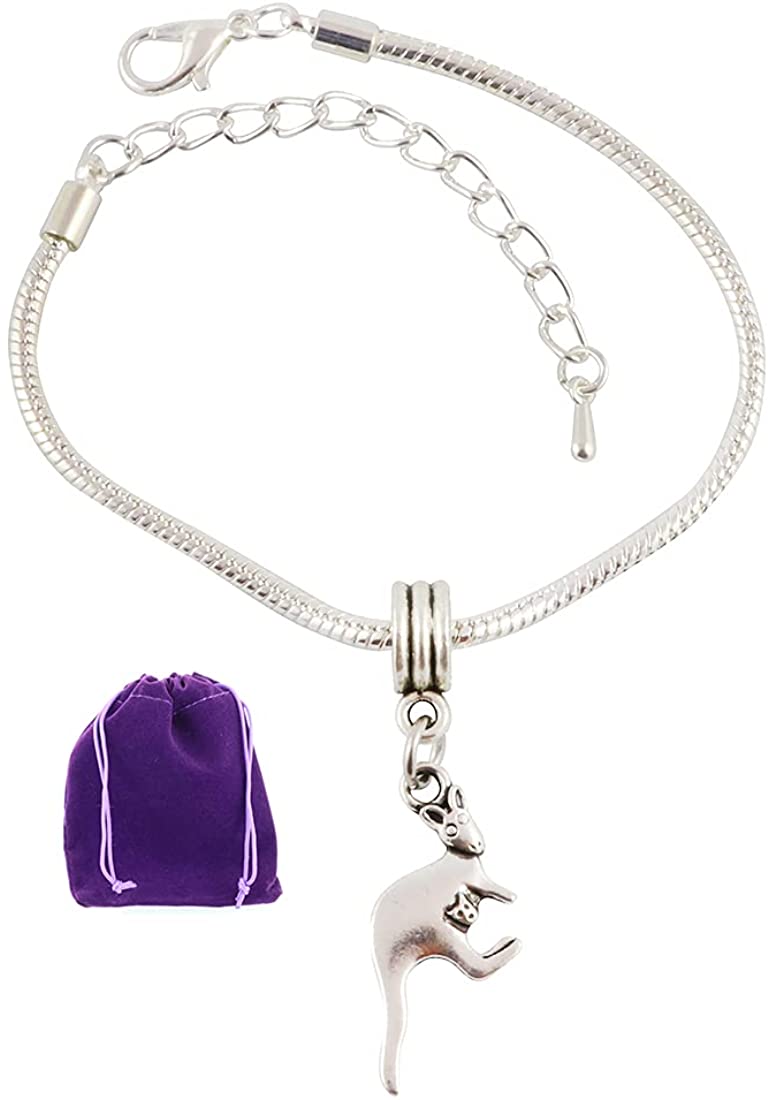 Kangaroo Bracelet | with Baby Joey Snake Chain Charm Bracelet