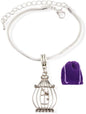 Emerald Park Jewelry Bird in a Cage Snake Chain Charm Bracelet
