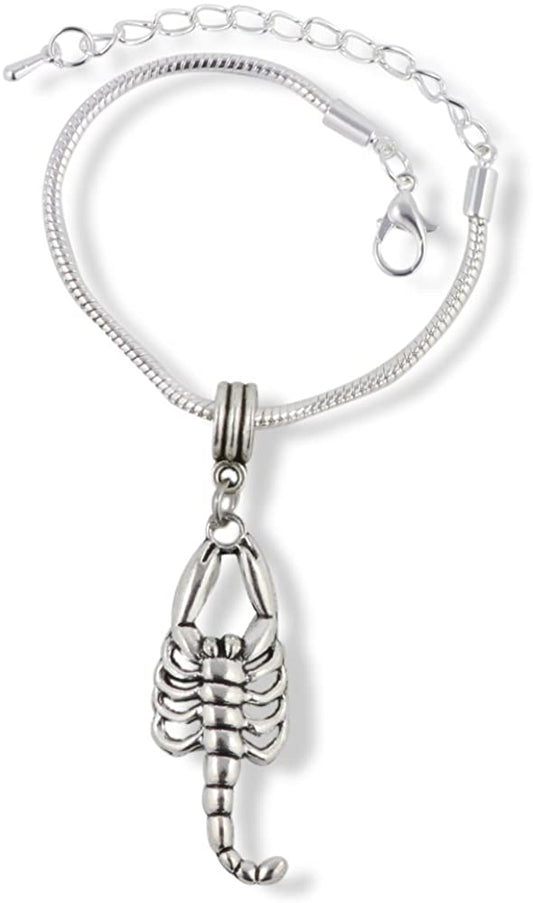 Emerald Park Jewelry Scorpion Snake Chain Charm Bracelet