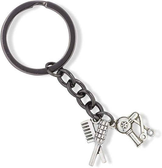 Emerald Park Jewelry Hair Stylist Charm Keychain