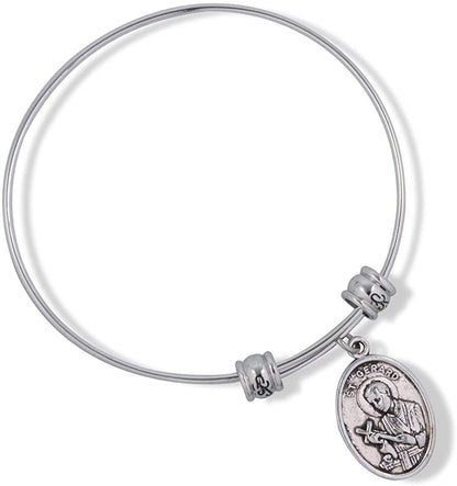 St Gerard Bracelet | A St Gerard Medal for Pregnancy Bracelet Bangle or A Saint Gerard Medal Patron Saint of Fertility Great to Accompany Fertility Tea and Fertility Supplements for Women and Men