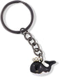 EPJ Whale with Three Rhinestones for Water Charm Keychain (Pink)