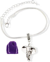 Elephant Head Snake Chain Charm Bracelet