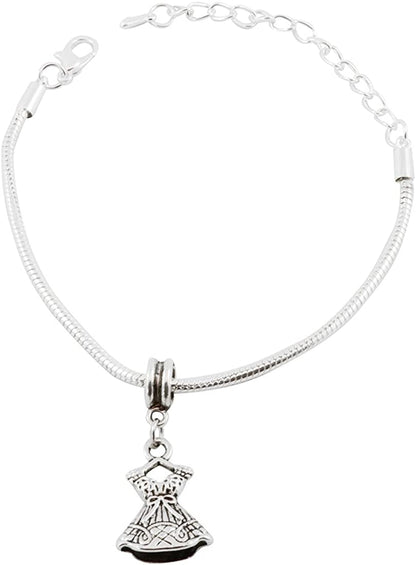 Emerald Park Jewelry Dress Snake Chain Charm Bracelet