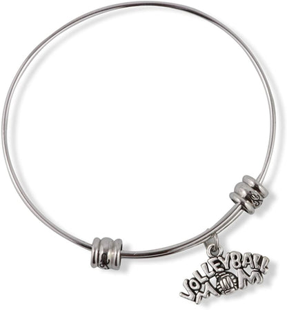 Volleyball Mom Fancy Bangle