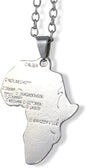 Emerald Park Jewelry Africa Continent Charm Chain Necklace