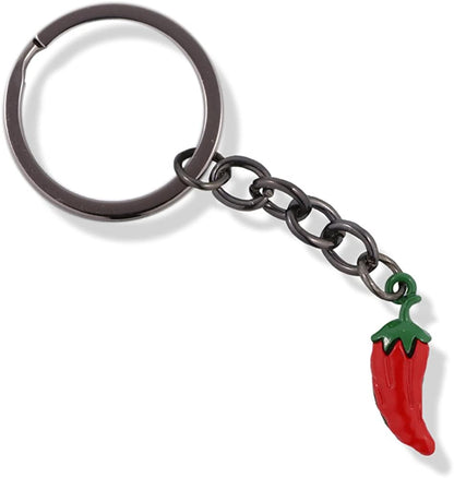 EPJ Hot Pepper Red with Green Stem Charm Keychain
