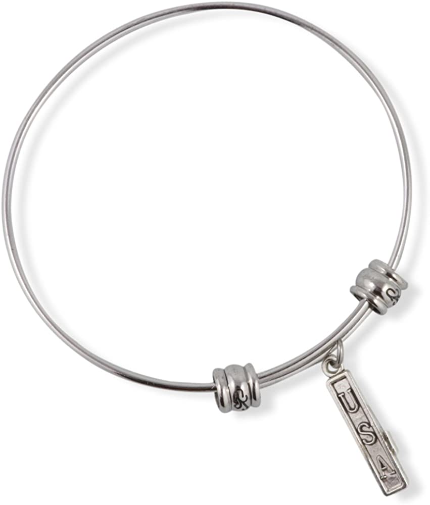 Emerald Park Jewelry USA on a Rectangle Charm Fancy Bangle