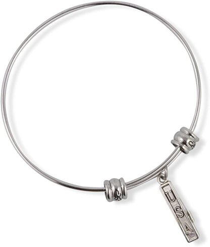 Emerald Park Jewelry USA on a Rectangle Charm Fancy Bangle