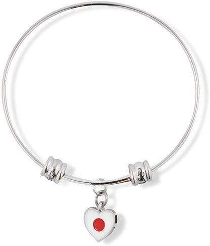 Japan Flag Bracelet | Fancy Charm Bangle
