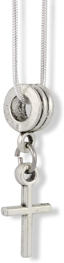 Simple Cross Charm Snake Chain Necklace