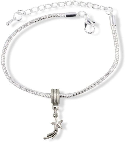 Emerald Park Jewelry Shooting Star Snake Chain Charm Bracelet